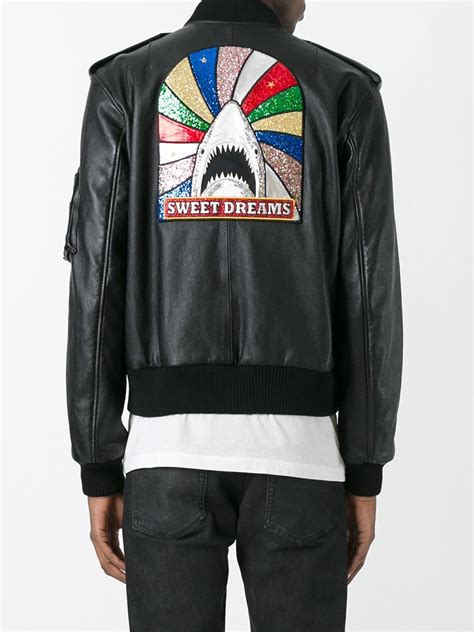 Saint Laurent Black 'sweet Dreams' Shark Patch Jacket for men